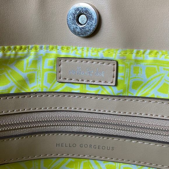 Stella & Dot HB148COR Fillmore Geo Cork Pool Side Resortwear Tote Bag - Picture 12 of 13